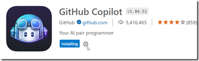 2023-04-29 08_58_23-Extension_ GitHub Copilot - sqlsatwebsite - Visual Studio Code